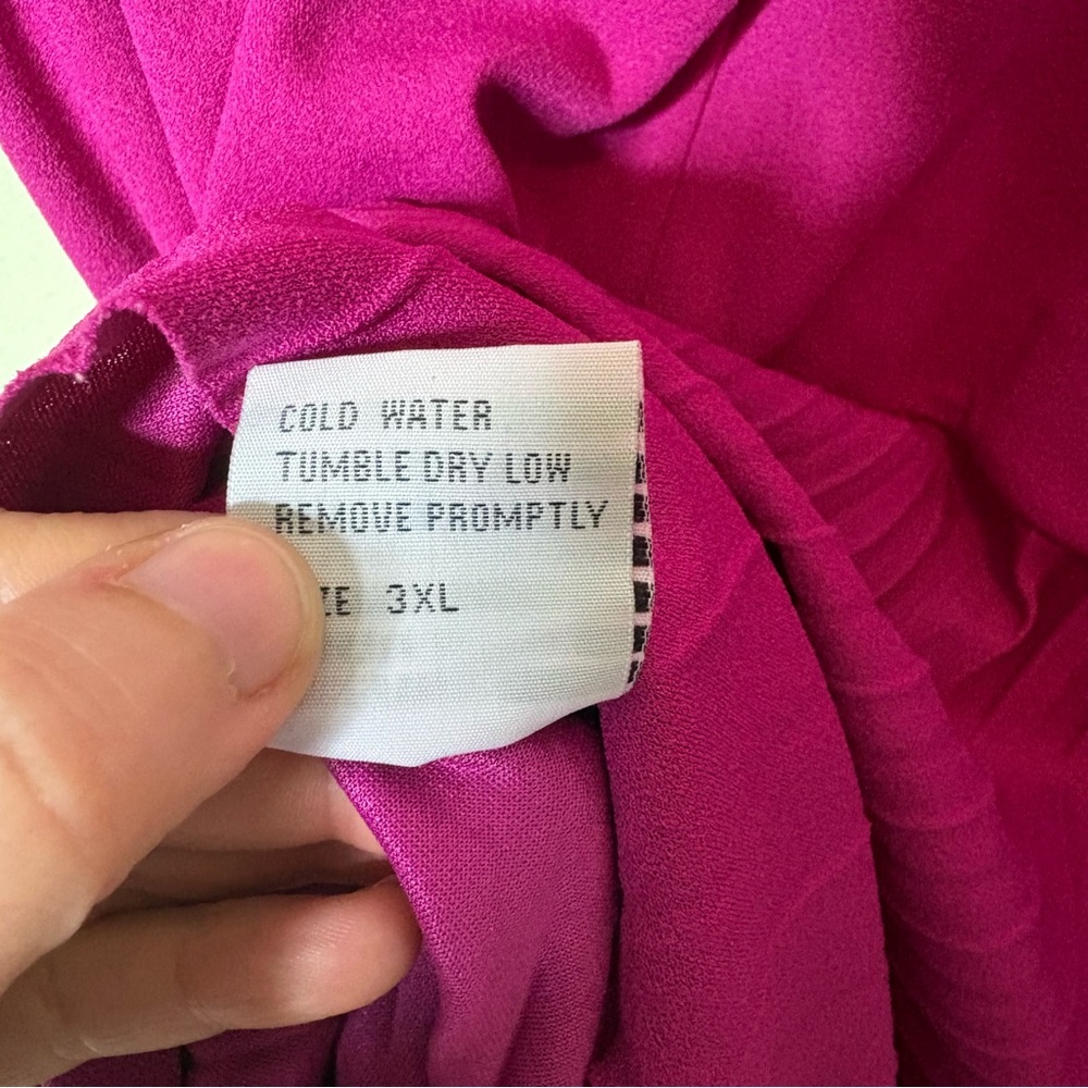 Magenta Pleated Midi Dress Size 3X - Picture 9 of 9